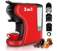Caffettiera Espresso Multicapsule 3 in 1 0,6L 19 Bar Colore Roso
