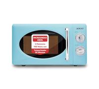 Sogo Microonde bianco con capacità di 20 l - Microonde 5 Potenze e Funzione Scongelamento - Microonde 700 Watt con Timer 30 Minuti e Stile Vintage - Senza Grill Piatto girevole (Blu)