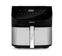SOGO PRO1600 8 L 1600 W Nero Argento FRIGGITRICE AD ARIA, capacità 8 l, Max potenza 1600 W, 10 programmi, da 50 °C a 200 °C, Nero, Argento