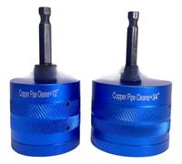 Sogoluat Spazzole per la pulizia di tubi in rame per trapano elettrico, opzioni da 15 mm, 22 mm, 28 mm, scanalature antiscivolo, rimozione efficiente della ruggine per idraulici che lavorano su tubi