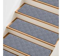 Sogoluat Tappetini antiscivolo per scale, riutilizzabili, autoadesivi, di sicurezza, per gradini in legno, piastrelle e laminato, protezione per animali domestici, 20 x 76 cm, confezione da 15 (20 x