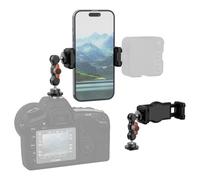 SOH Cool Ballhead, adattatore multifunzione a doppia testa a sfera con vite da 1/4 '' e supporto a clip per telefono per fotocamera DSLR LCD Monitor Camera Cage Flash LED Light Microfono e la maggior