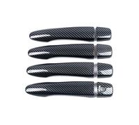 SOHINI Door Handle Protective Compatible Almera N18 2022-2024 Cache-Poignée Extérieure À Trou Unique Protection Antirayure Pour Encoche De Porte Modifiée(Modello in fibra di carbonio)