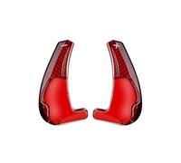 Sohini Estensione Volante Accessori in Fibra di Carbonio per Volante Automatico con Palette del Cambio per Dodge Charger Hellcat Challenger Grand Cherokee Paddle Shifter(Red)