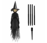 Sohodoo Accessori Horror di Halloween, Decorazione da Strega Spaventosa for Esterni con Rumore Spaventoso attivato dal Suono, Strega Senza Volto Impermeabile(A Witch)