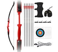 Sohodoo Arco ricurvo smontabile Portatile e Set di frecce | 30 libbre 40 libbre for Adulti, Perfetto for Viaggi, Allenamento e Caccia(Orange,40 lbs)