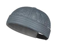 Sohodoo Cappello Docker da Uomo Traspirante Senza Tesa, Berretto con Teschio in Rete Leggero Regolabile, Calotta rinfrescante Quickdry for L'Estate(Dark Gray)