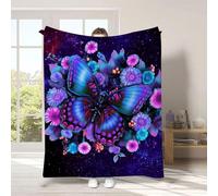 Sohodoo Coperta da tiro con dinosauro sorridente carino, coperta con dinosauro 3D, accogliente coperta in flanella con stampa digitale HD con dinosauri in pile, for gli amanti(F,130x100CM)