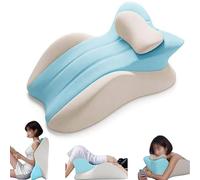 Sohodoo Cuscino a cuneo, coppia di cuscini for glutei, cuscino for glutei ergonomico in memory foam a basso profilo, supporto ortopedico for intimità, seduta, relax e comfort in tutte(BlueWhite)