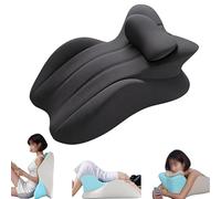 Sohodoo Cuscino a cuneo, coppia di cuscini for glutei, cuscino for glutei ergonomico in memory foam a basso profilo, supporto ortopedico for intimità, seduta, relax e comfort in tutte(Black)