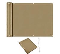 Sohodoo Frangivista for Balcone 420D, Schermatura Antivento e Anti-UV con Corda e Occhiello for Recinzione e Protezione Esterna(Yellow,90 * 300cm)