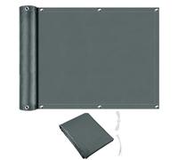 Sohodoo Frangivista for Balcone 420D, Schermatura Antivento e Anti-UV con Corda e Occhiello for Recinzione e Protezione Esterna(Dark Gray,150 * 200cm)