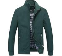 Sohodoo Giubbotto Da Uomo Leggero E Sottile Bomber Con Tasca Sulla Manica, Giubbotto Giubbotto, Giubbotto Di Transizione, Collo Alto, Giubbotto Da Volo Con Tasca Interna, Giubbotto Sportivo