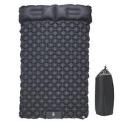 Sohodoo Materassino doppio for campeggio, materasso da campeggio for 2 persone con cuscino pompa a pedale incorporata, materassino gonfiabile for campeggio, zaino in spalla, escursionismo(grigio)