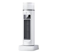 Sohodoo Raffreddatore d'aria portatile senza lama, oscillante e silenzioso, ventola umidificatore a 6 velocità con telecomando e serbatoio dell'acqua for camera da letto(Black)