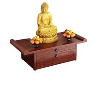 Sohodoo Tavolo da meditazione in legno con contenitore - Mobiletto for santuario a nicchia del Buddha for arredamento della casa, offerte spirituali(Small(40cm/15.7in))