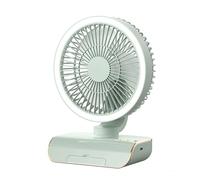 Sohodoo Ventilatore di circolazione - Ventilatore da parete con telecomando, oscillante sinistro e destro, 5 velocità del vento for soggiorno, mensola sul comodino(Green,4000mA)