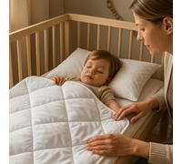 SOHYGGE Set Piumone e Trapunta Prima Infanzia 75x120 + Cuscino 35x45 cm - Per Letto 60x120 - Morbido e Traspirante - 4 Stagioni - Lavabile 60 °C - OEKO-TEX - Biancheria da Letto per Neonato e Bambino