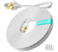 Soibke Cavo Ethernet 12 Metri, Cat 8 Cavo LAN 12m ad Alta Velocità 40Gbit/s