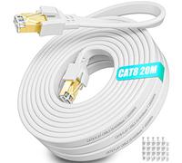 Soibke Cavo Ethernet 20 Metri Cat 8 Cavo di Rete ad Alta Velocità