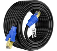 Soibke Cavo Ethernet 20 metri, Cat 8 Cavo LAN 20 metri, Cavo RJ45 Alta Velocità Schermato SFTP 40Gbps 2000MHz, Cavo di Rete 20m LAN Esterno Interno Impermeabile Resistente Cavo LAN per Gaming Router