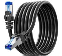 Soibke Cavo Ethernet 5 Metri, Cavo Lan Cat 6 Cavo Lan 5 Metri Cavo Internet Alta Velocità 1000Mbps FTP Schermato Cavo Rete Nero Interno Esterno Cavo Patch Cat 6 per Router Modem