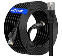 Soibke Cavo Ethernet Cat 6 Alta Velocità 50m Piatto Cavo Lan Impermeabile