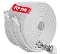 Soibke Cavo Ethernet Cat 6 da 15m Schermato RJ45 Cavo, 23AWG Cavo di Rete LAN Cat 6 FTP ad Alta Velocità Per Connessione Internet Veloce Gigabit Patch 15 Metri