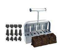 Soil Block Maker - Stainless Steel 19x14x5.5cm | Manual Soil Compactor | 2 Inch Block Maker | Gardening Seed Starter Tool For Transplanting Propagation Wear-Resistant Design
