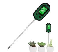 Soil Meter, 5-in-1 portatile Plant Moisture Meter with LCD Display, Indoor Plant Water Meter for Soil Testing, Small Houseplant Hydrometer and Soil Test Kit, Multifunctional Soil Detector for Farm