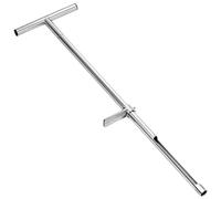 Soil Sampler Tool - Stainless Steel T Handle Probe 90cm With Side Foot Pedal Single Piece Testing Equipment For Lawn Garden Farmland Analysis - Durable Core Extractor - Field Inspection Aid