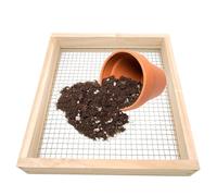 Soil Sifter, Heavy-Duty Mesh Compost Screen, Portable Manual Gardening Sieve, Durable Leaf Sand Rock Strainer, Rust-Resistant Hand Tool, for Soil Prep, Outdoor Yard Work, Men and Women Gardeners