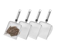 Soil Sifter Shovel, Stainless Steel Gardening Scoop, Multi-Size Mesh Compost Strainer, Portable Potting Tool, Heavy-Duty Dirt Filter for Sand Garden Beds