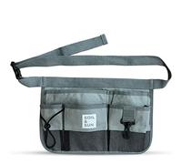 Soil & Sun Cintura per attrezzi da giardino da donna, grembiule per attrezzi, cintura multiuso da donna, insegnante, grembiule in tela con tasche, grembiuli da giardino (grigio)