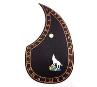 Soild Battipenna per chitarra acustica in palissandro intarsiato in legno massello con fiore di abalone autoadesivo per chitarra Martin D-45 e Taylor o piastra da grattare per chitarra acustica folk