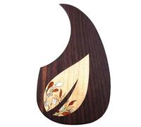 Soild Battipenna per chitarra acustica in palissandro intarsiato in legno massello con fiore di abalone autoadesivo per chitarra Martin D-45 e Taylor o piastra da grattare per chitarra acustica folk