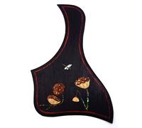 Soild Battipenna per chitarra acustica in palissandro intarsiato in legno massello con fiore di abalone autoadesivo per chitarra Martin D-45 e Taylor o piastra da grattare per chitarra acustica folk