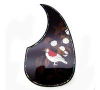Soild Battipenna per chitarra acustica in palissandro intarsiato in legno massello con fiore di abalone autoadesivo per chitarra Martin D-45 e Taylor o piastra da grattare per chitarra acustica folk
