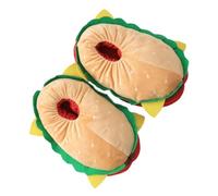 SOIMISS 1 Paio pantofole da hamburger ciabatte invernali slippers scaldapiedi ciabatte buffe ciabatte morbide divertenti pantofole da casa scarpe divertenti pantofole carine tessuto
