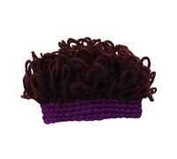 SOIMISS 1 Pc berretto parrucca fatto a mano cappello cappellino cuffia appena nata berretti per cappelli da bambina forniture di costumi per bambini filato Viola,porpora
