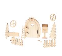 SOIMISS 1 Set Kit Porta delle Fate di Natale in Legno Non Verniciata Accessori per Casa delle Bambole Fai da Te Decorazioni per Porta degli di Natale Miniatura per Fotografia