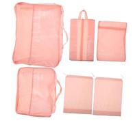 SOIMISS 1 Set scatola di immagazzinaggio pieghevole organizzatore di vestiti astuccio per cosmetici makeup bag make up bag valigie custodia da viaggio di viaggio poliestere rosa