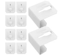 SOIMISS 10 Ganci in Metallo per Telai Finestre 12-20 Mm Clip per Luci a Stringa e Aste Tende senza Trapano Supporto Decorativo per Appendere Luci Natalizie e Tende in Casa