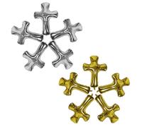 SOIMISS 10 Palloncini Foil a Forma di Croce per Battesimo e Comunione Set da 10 Pezzi Oro e Argento Decorazioni Religiose per Feste Battesimali e Celebrazioni Natalizie