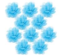 SOIMISS 10 Pezzi Accessori per Floreali Fiore Dirige Verso L'artigianato Tessuto Floreale Fiori Artificiale Decorazione Floreale di Simulazione di Matrimonio Blu Chiffon 100d