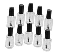 SOIMISS 10 Pezzi Bottiglie Smaltate in Vetro Trasparente con Pennello per Nail Art Portatile Contenitori Riutilizzabili per Cuticole e Campioni