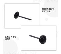 SOIMISS 100 Pezzi Occhi di Sicurezza in Vetro 8 MM Neri per Bambole e Peluche Bulbi Oculari Artigianali per Uncinetto e Infeltrimento ad Ago Materiali per Creazione Giocattoli Fai da Te