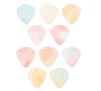 SOIMISS 10pezzi Plettri in Resina Forma Di Cuore Per Chitarra Basso e Ukulele Da Plettri Per Dita Design Unico e Colori Sfumati Per Suonare Ritmo Veloce e Sessioni Prolungate