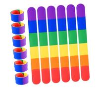 SOIMISS 12 Pezzi braccialetto cerchio pop bomboniera per feste di compleanno per braccialetti schiaffi braccialetto in silicone per decorazioni di orgoglio Gel di silice
