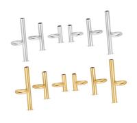 SOIMISS 12 pezzi Convertitori Pendente in Metallo per Spilla Adattatori per Trasformare Spille in Pendenti Accessori Leggeri e Compatti per Creazione Gioielli Disponibili in Oro e Argento